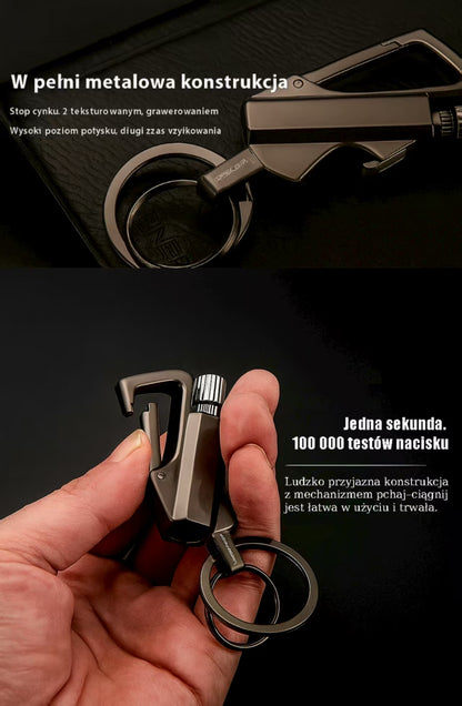 Wielokrotnego użytku pręt ogniowy z brelokiem – Multitool i otwieracz do butelek w jednym