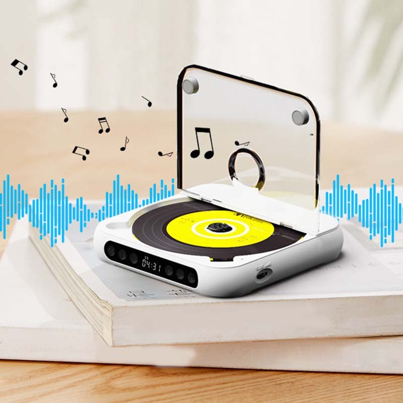 Przenośny odtwarzacz CD z Bluetooth – akumulatorowy Discman do samochodu i w podróż (Anti-Shock)