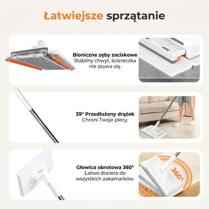 Zestaw mopa zaciskowego z mechanizmem dociskowym