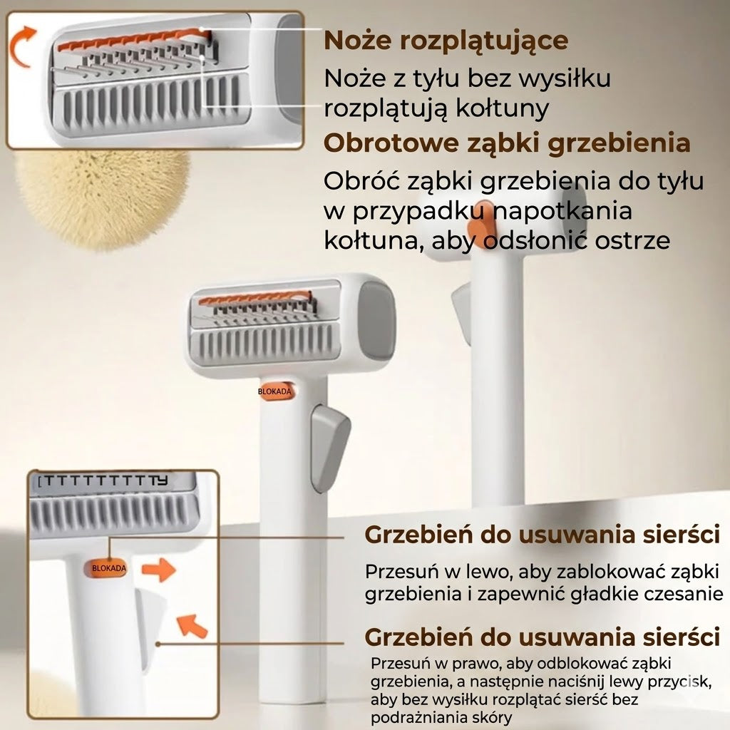 Dwufunkcyjna szczotka dla zwierząt