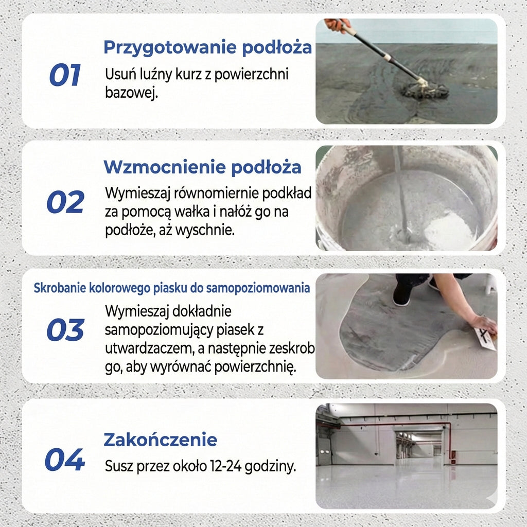 Epoksydowa podłoga z efektem marmuru – zestaw wysokopołyskowej powłoki podłogowej (odporna na zarysowania i wodę)