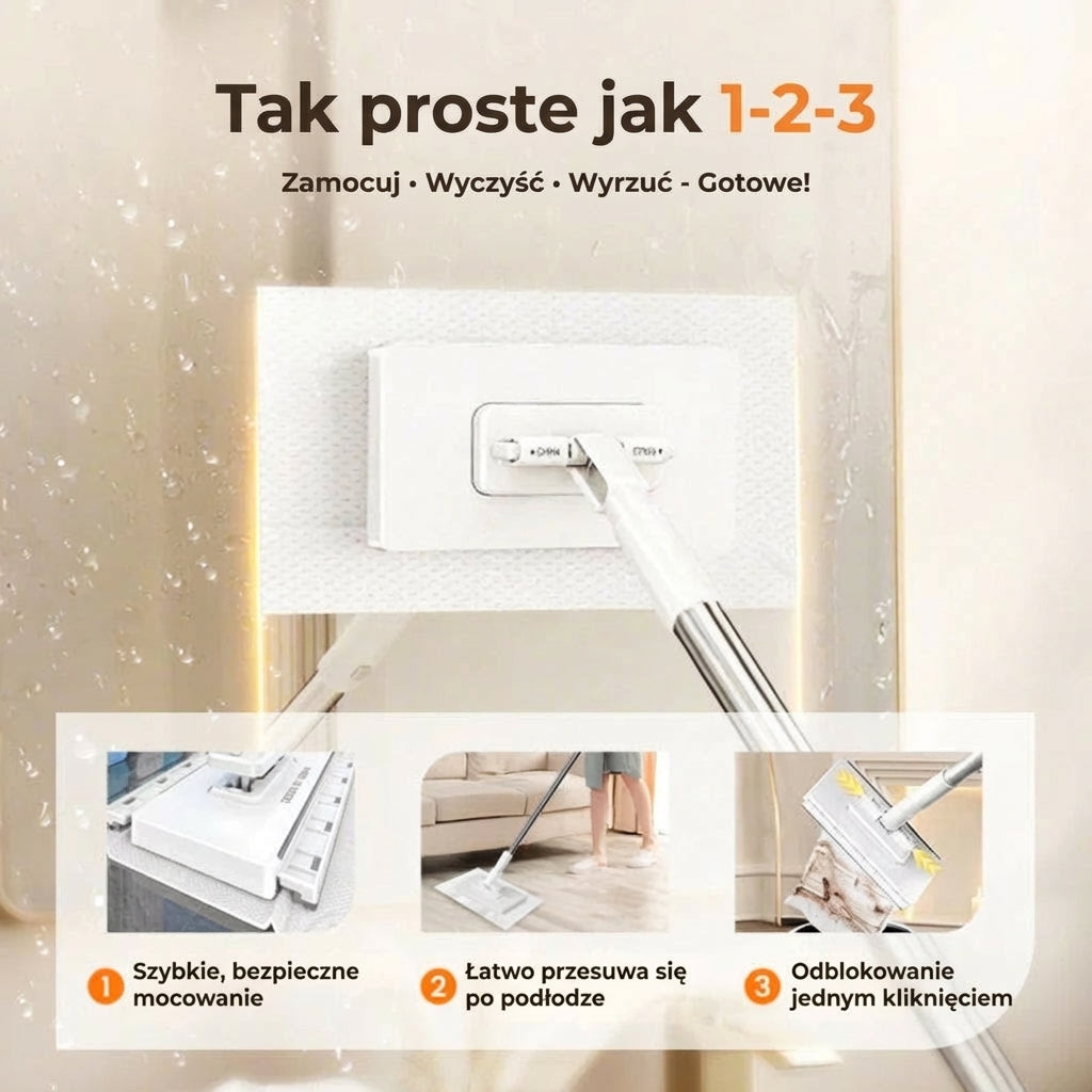 Zestaw mopa zaciskowego z mechanizmem dociskowym