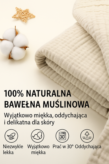 Miękki koc chłodzący z muślinu