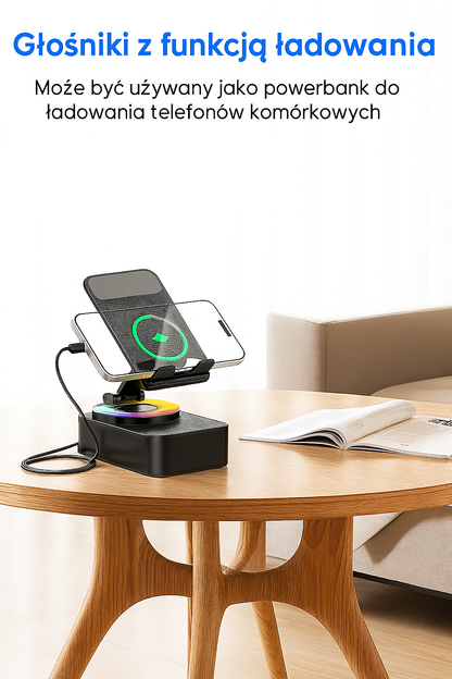 5-w-1 Głośnik Bluetooth i Uchwyt na Telefon