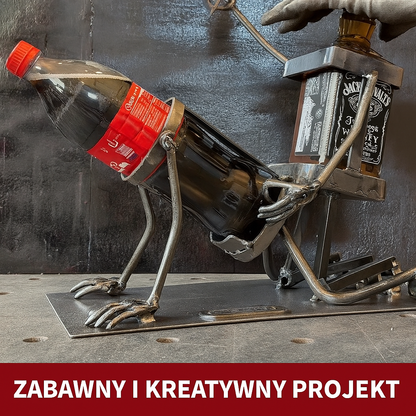 Uchwyt w kształcie czaszki na butelki z napojami gazowanymi i alkoholowymi