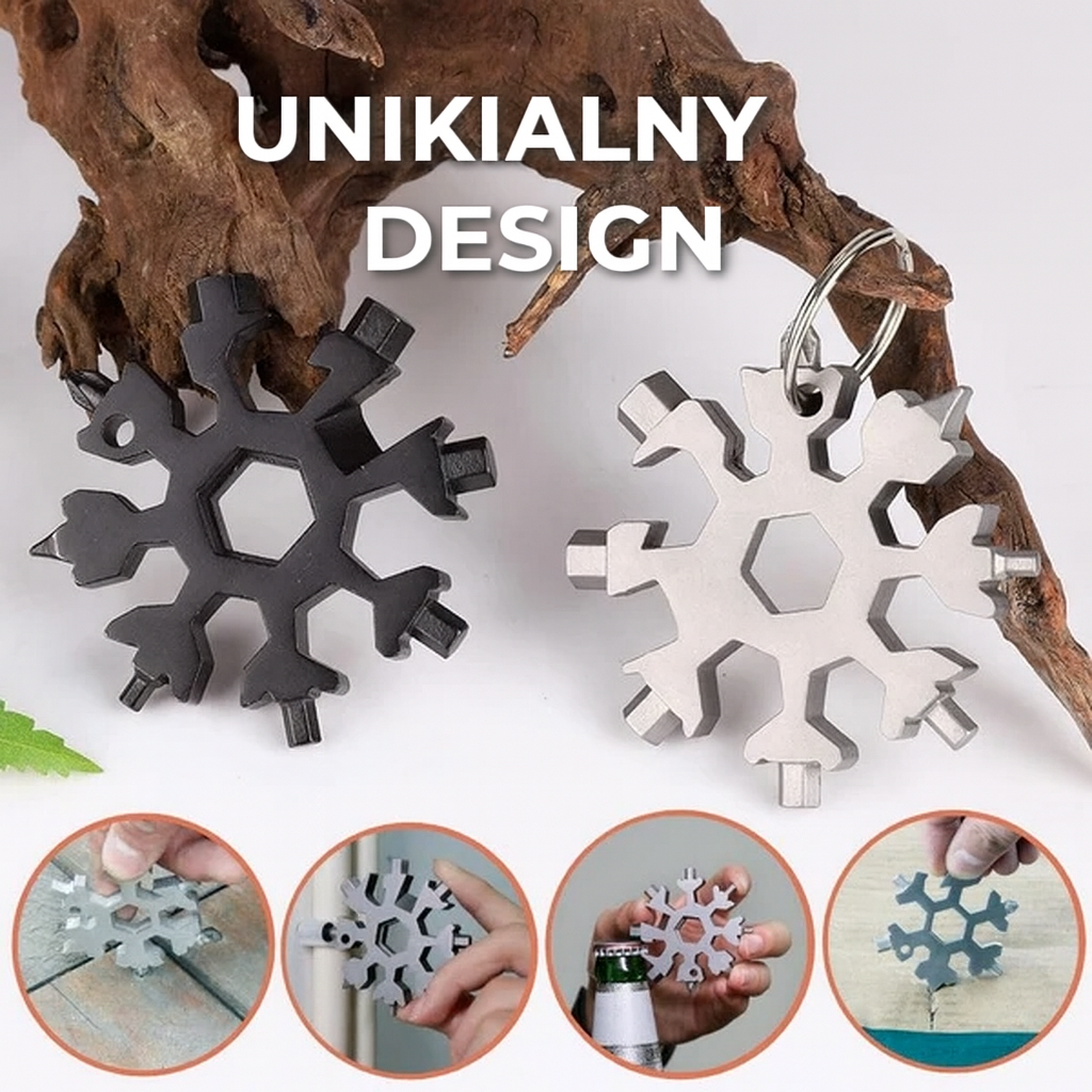 Wielofunkcyjne narzędzie w kształcie śnieżynki (18 w 1)