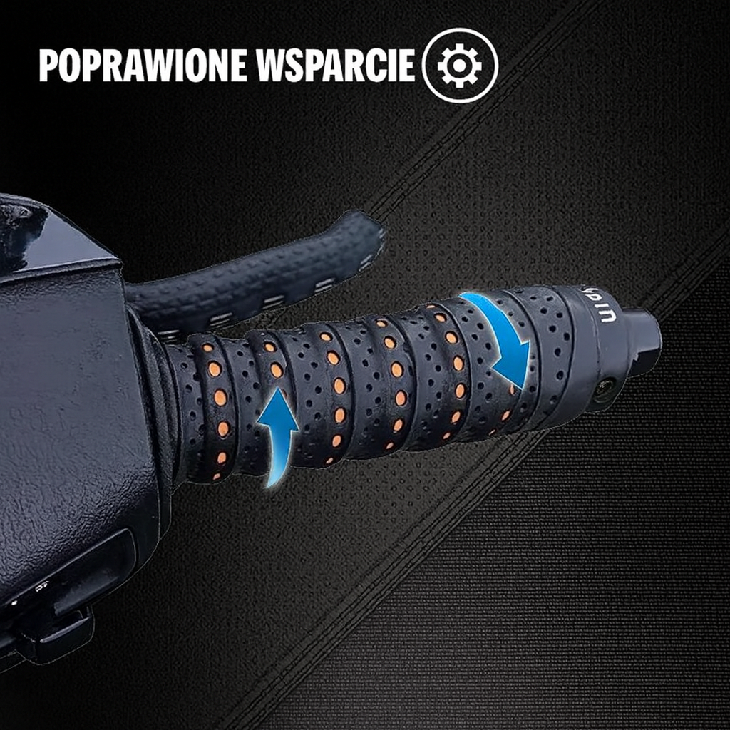 Ergonomiczne chwyty motocyklowe z wypukłym profilem punktów nacisku
