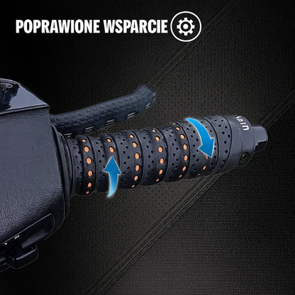 Ergonomiczne chwyty motocyklowe z wypukłym profilem punktów nacisku