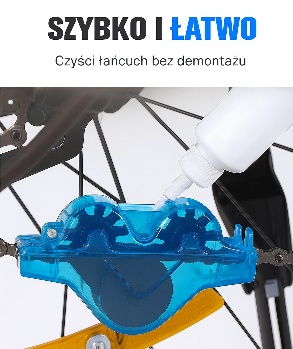 Profesjonalne narzędzie do czyszczenia łańcucha rowerowego – łatwe i skuteczne czyszczenie Twojego łańcucha!