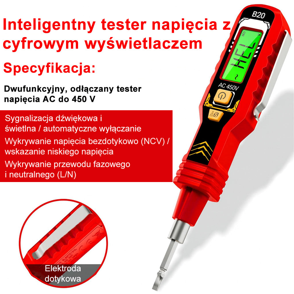 Cyfrowy bezdotykowy tester napięcia (z wyświetlaczem LCD)