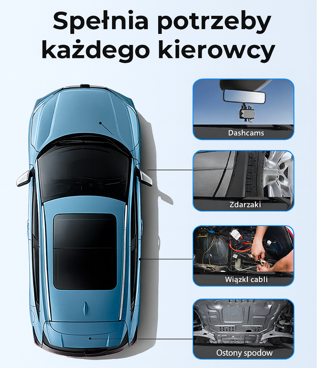 Wielokrotnego użytku opaski kablowe z nylonu – zestaw 50 sztuk