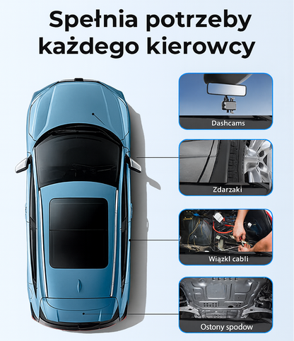 Wielokrotnego użytku opaski kablowe z nylonu – zestaw 50 sztuk