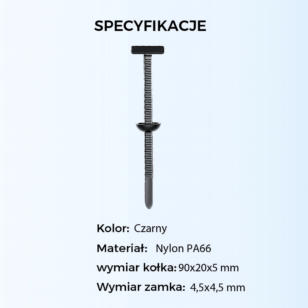 Wielokrotnego użytku opaski kablowe z nylonu – zestaw 50 sztuk