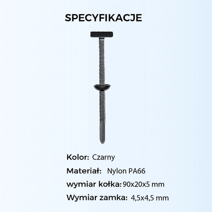 Wielokrotnego użytku opaski kablowe z nylonu – zestaw 50 sztuk