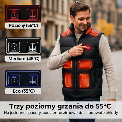 Podgrzewana kamizelka z możliwością ładowania (z portem USB)