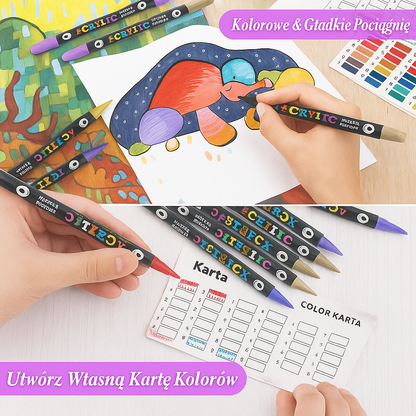 Markery akrylowe z podwójną końcówką