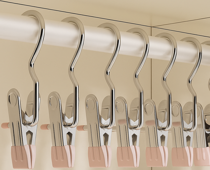 Nierdzewne klamerki do prania – Zestaw 12 solidnych spinaczy