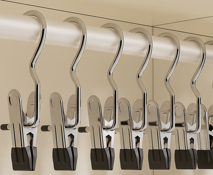 Nierdzewne klamerki do prania – Zestaw 12 solidnych spinaczy