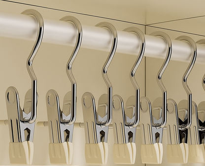 Nierdzewne klamerki do prania – Zestaw 12 solidnych spinaczy