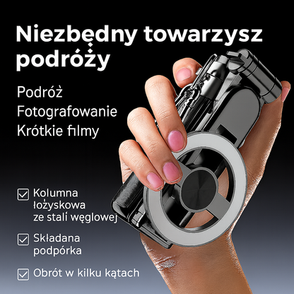 Nowy 4-w-1 magnetyczny mini selfie stick – Wielofunkcyjny z obrotem 360°