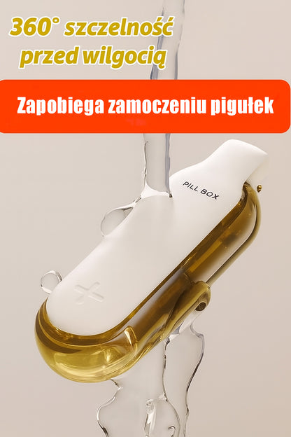 Przenośny, 2-w-1 rozdrabniacz do tabletek i piętrowy pojemnik na leki