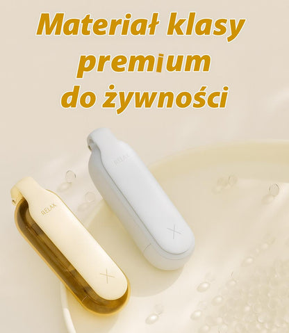 Przenośny, 2-w-1 rozdrabniacz do tabletek i piętrowy pojemnik na leki