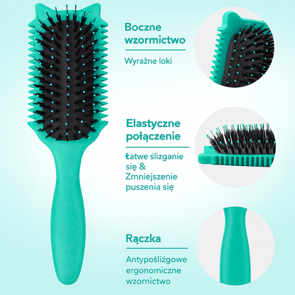Udoskonalony grzebień do podkreślania loków – dla sprężystych i pozbawionych puszenia się włosów