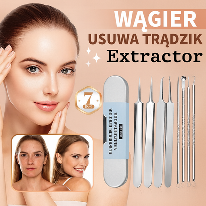 Zestaw ze stali nierdzewnej do usuwania wągrów