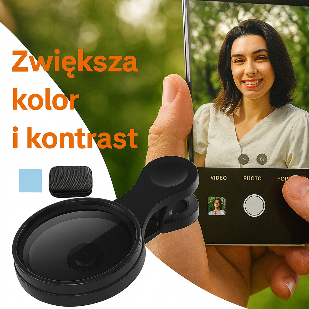 Ultracienki obiektyw eliminujący refleksy – filtr HD do fotografii mobilnej