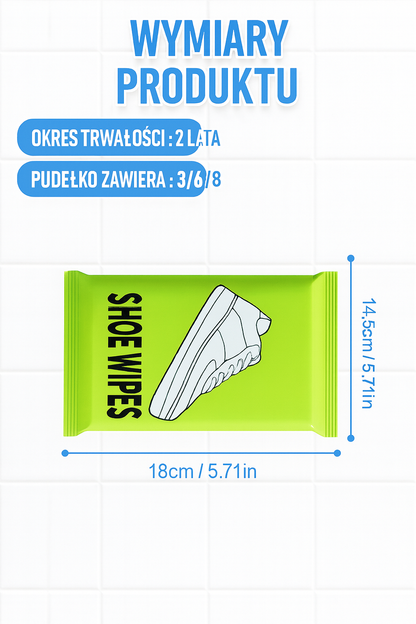 Chusteczki do szybkiego czyszczenia obuwia – 1 zestaw (3 sztuki)