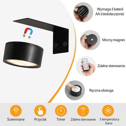 Magnetyczna Lampa Bezprzewodowa – 1 zestaw [3 szt.]