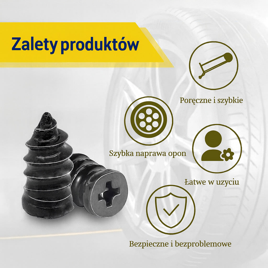 Gumowe gwoździe do naprawy opon próżniowych