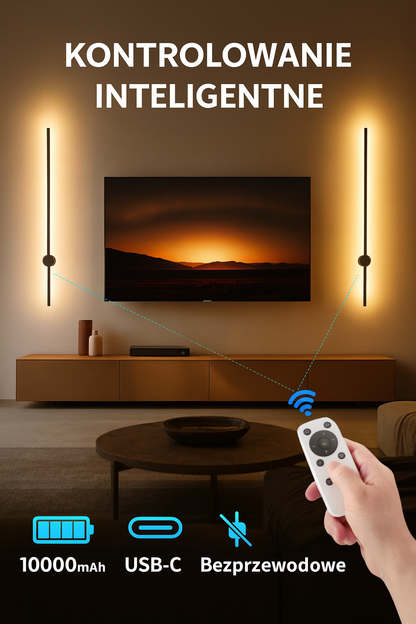 Bezprzewodowa lampa ścienna o nowoczesnym designie