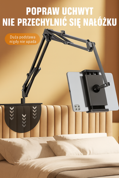 Ukryty uchwyt łóżkowy – wysuwany stojak na telefon i tablet