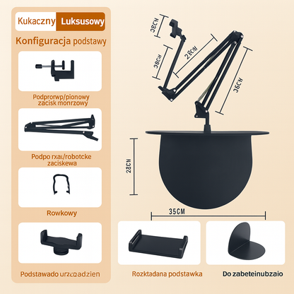 Ukryty uchwyt łóżkowy – wysuwany stojak na telefon i tablet