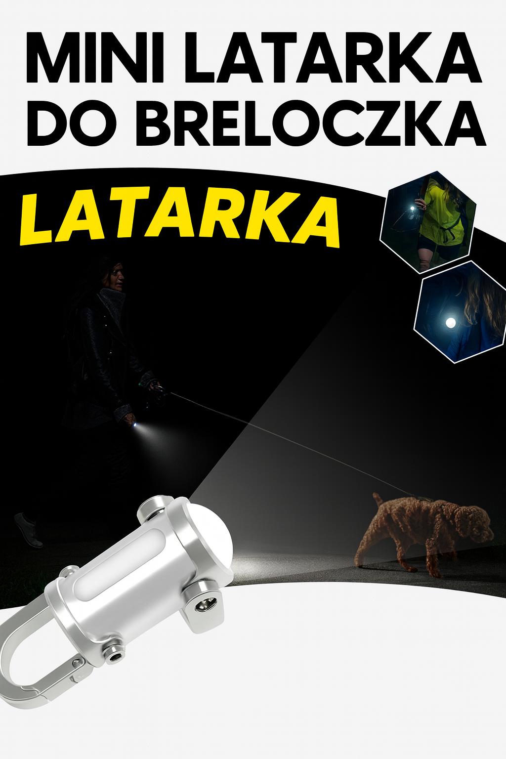 1200LM mini latarka brelokowa – super jasna i wodoodporna