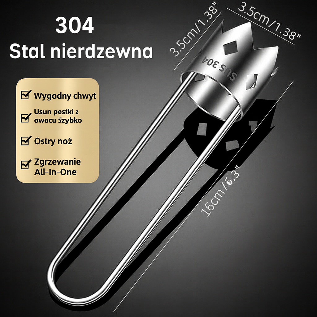 Uniwersalny wykrawacz do pestek ze stali nierdzewnej – szybkie i łatwe usuwanie pestek z owoców
