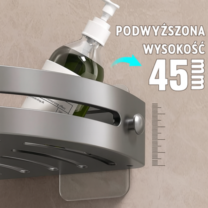 Narożna półka prysznicowa bez wiercenia
