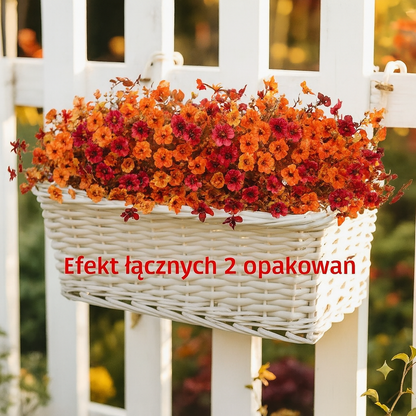 Sztuczne kwiaty do dekoracji ogrodu – zestaw 8 sztuk na zewnątrz