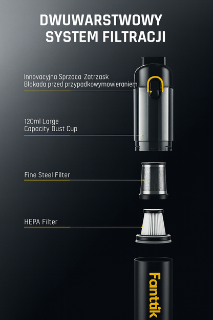 Przenośny mini odkurzacz 12000Pa z szybkim ładowaniem