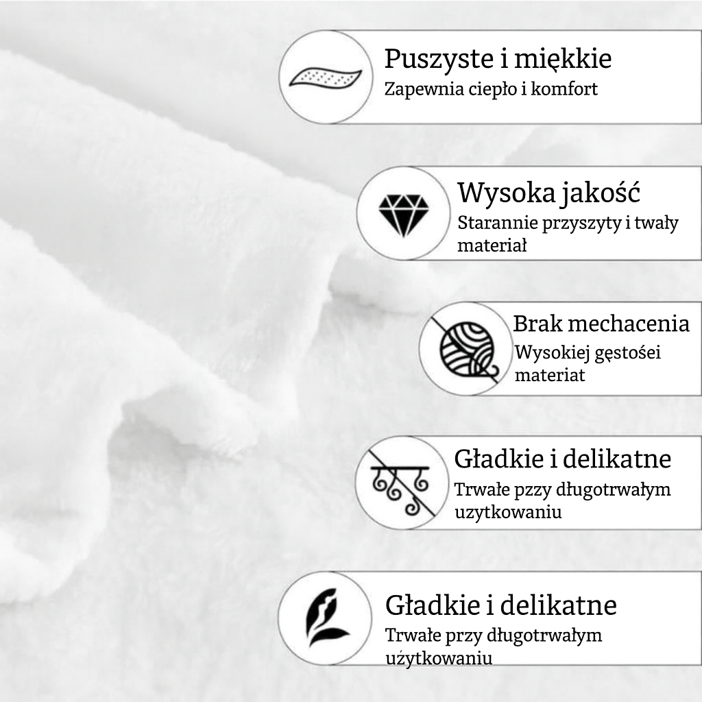 Miękki koc polarowy w stylu horror
