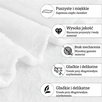 Miękki koc polarowy w stylu horror