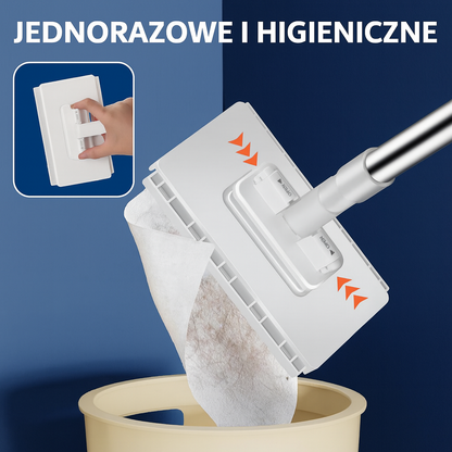 Jednorazowy mop do kurzu z 4 wielorazowymi ściereczkami