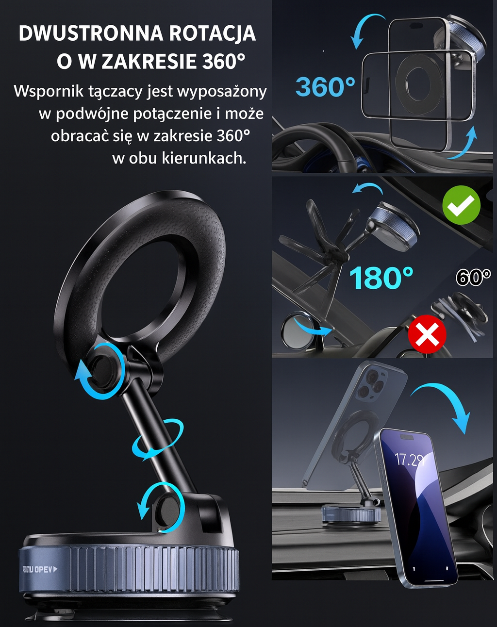 Samochodowy uchwyt na telefon