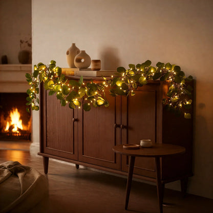 Bezprzewodowy girlandowy światełek w kształcie gałązek oliwnych