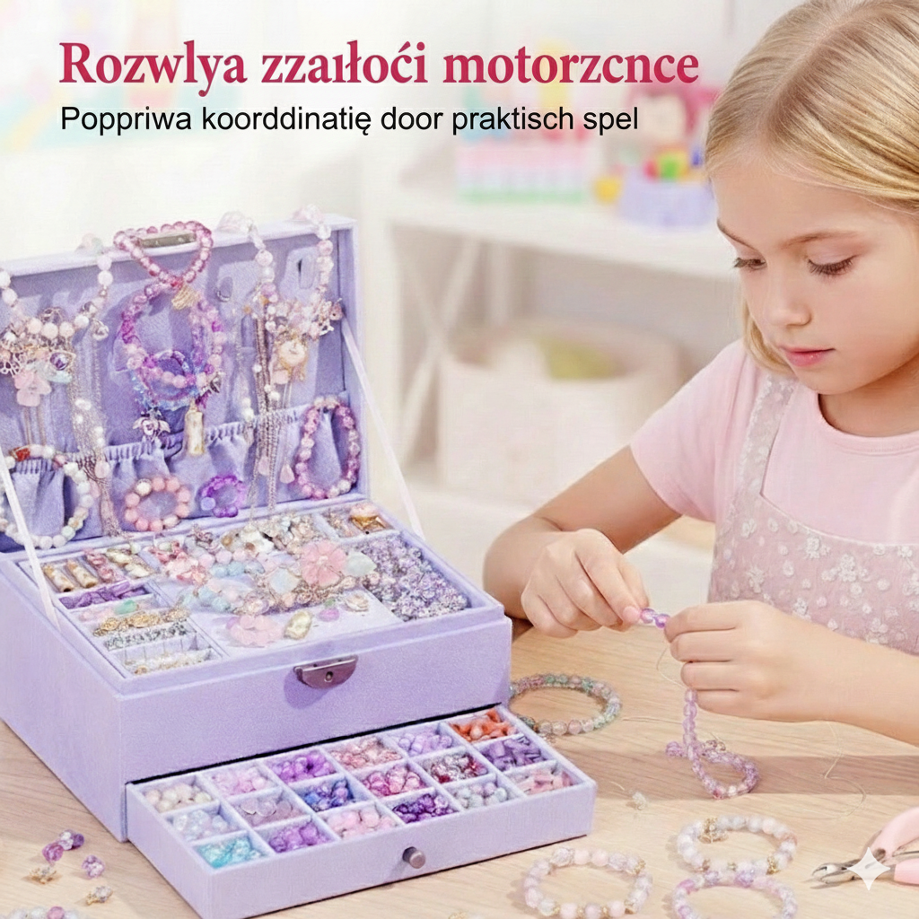 Zestaw biżuterii DIY w stylu vintage dla dziewczynek