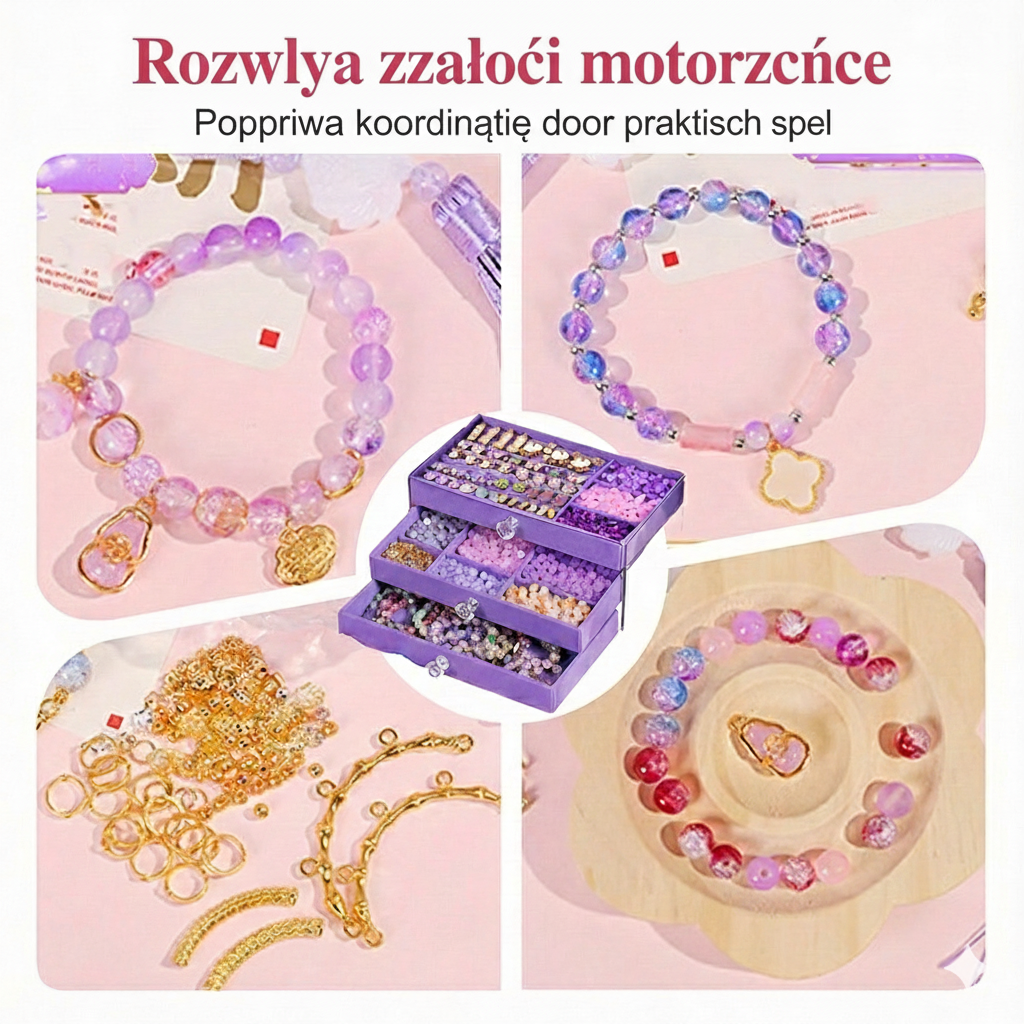 Zestaw biżuterii DIY w stylu vintage dla dziewczynek