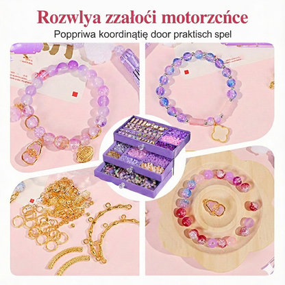 Zestaw biżuterii DIY w stylu vintage dla dziewczynek