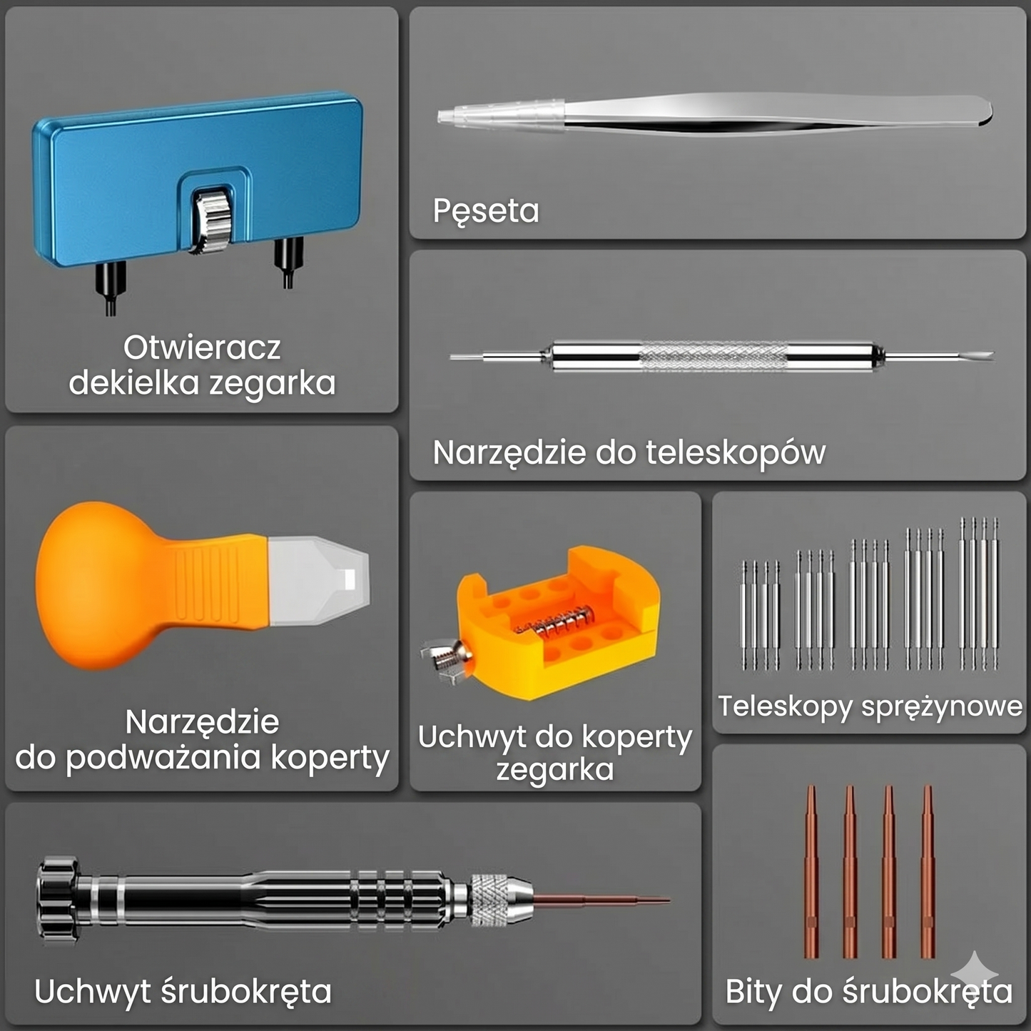 Profesjonalny zestaw do naprawy zegarków