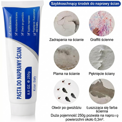 Biała masa szpachlowa do ścian – 250g – do naprawy dziur i pęknięć